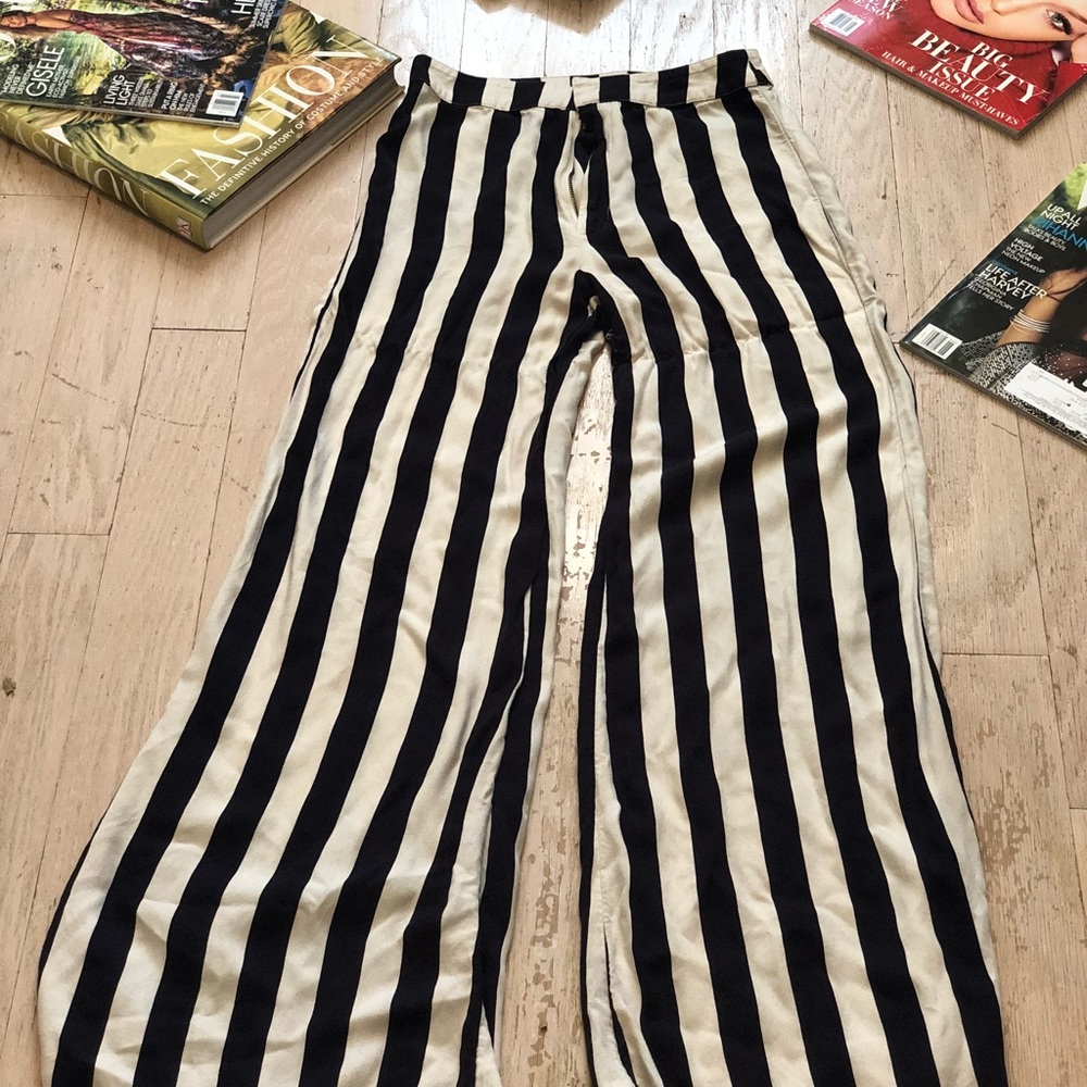 Abercrombie striped flare pants